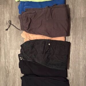 Mixed Casual Pants Bundle - Black, Brown, Peach, Blue